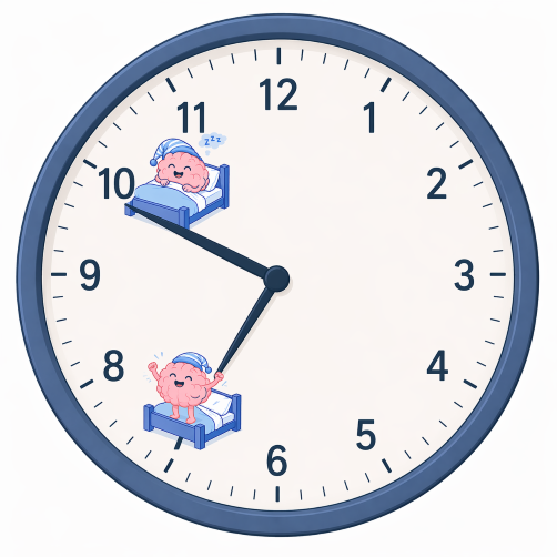 Uhr Aufstehen und zu Bett gehen